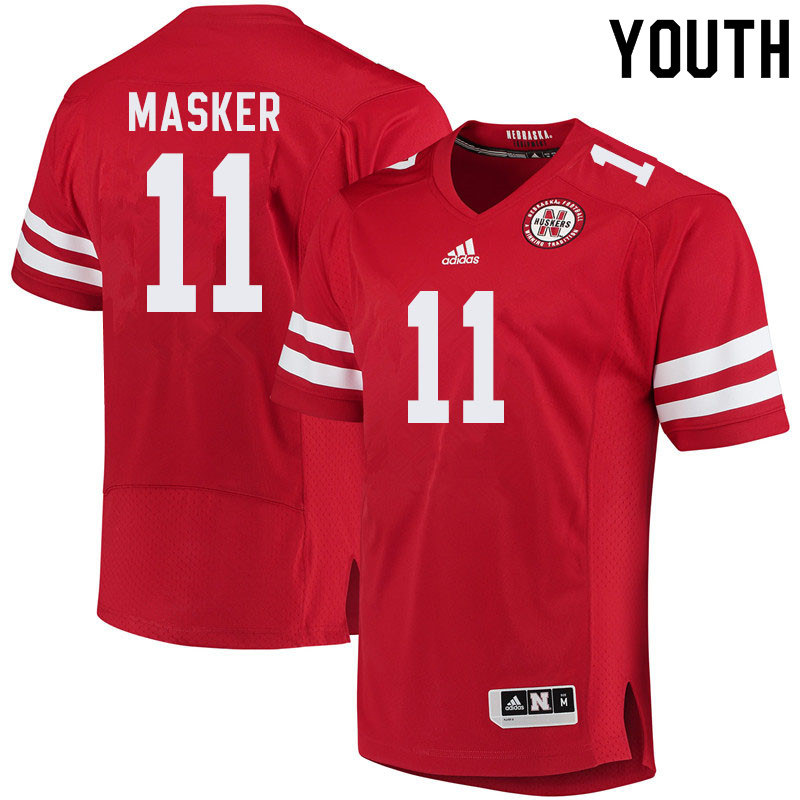 Youth #11 Matt Masker Nebraska Cornhuskers College Football Jerseys Sale-Red - Click Image to Close